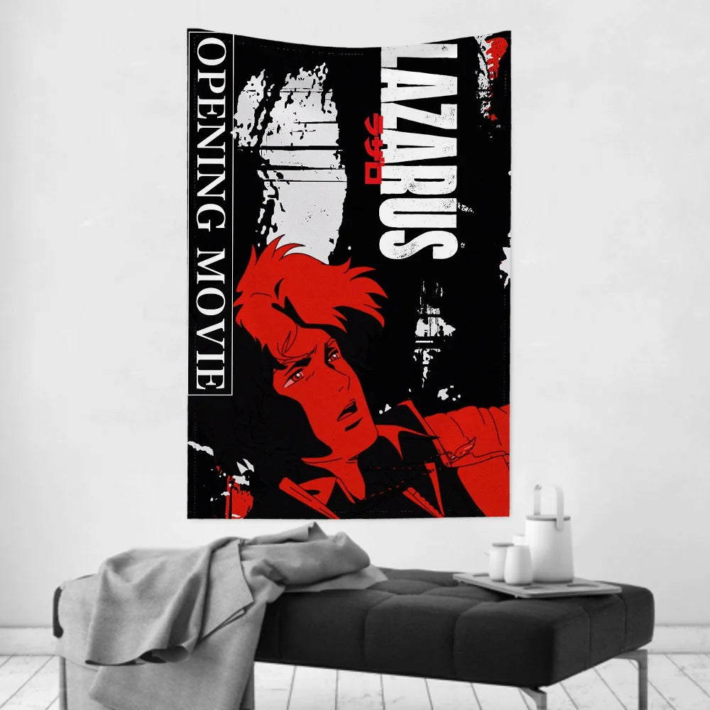 LAZARUS “Opening Movie” Retro Anime Wall Tapestry
