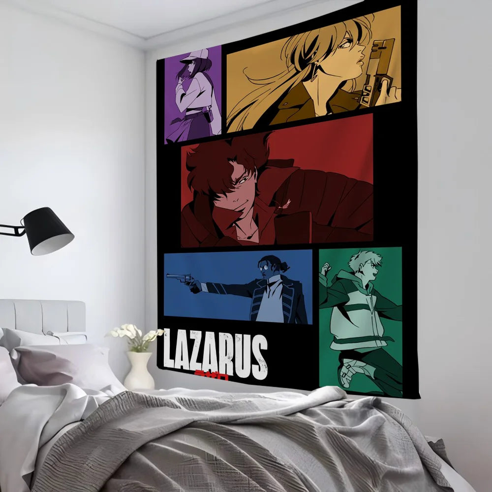 LAZARUS “Opening Movie” Retro Anime Wall Tapestry