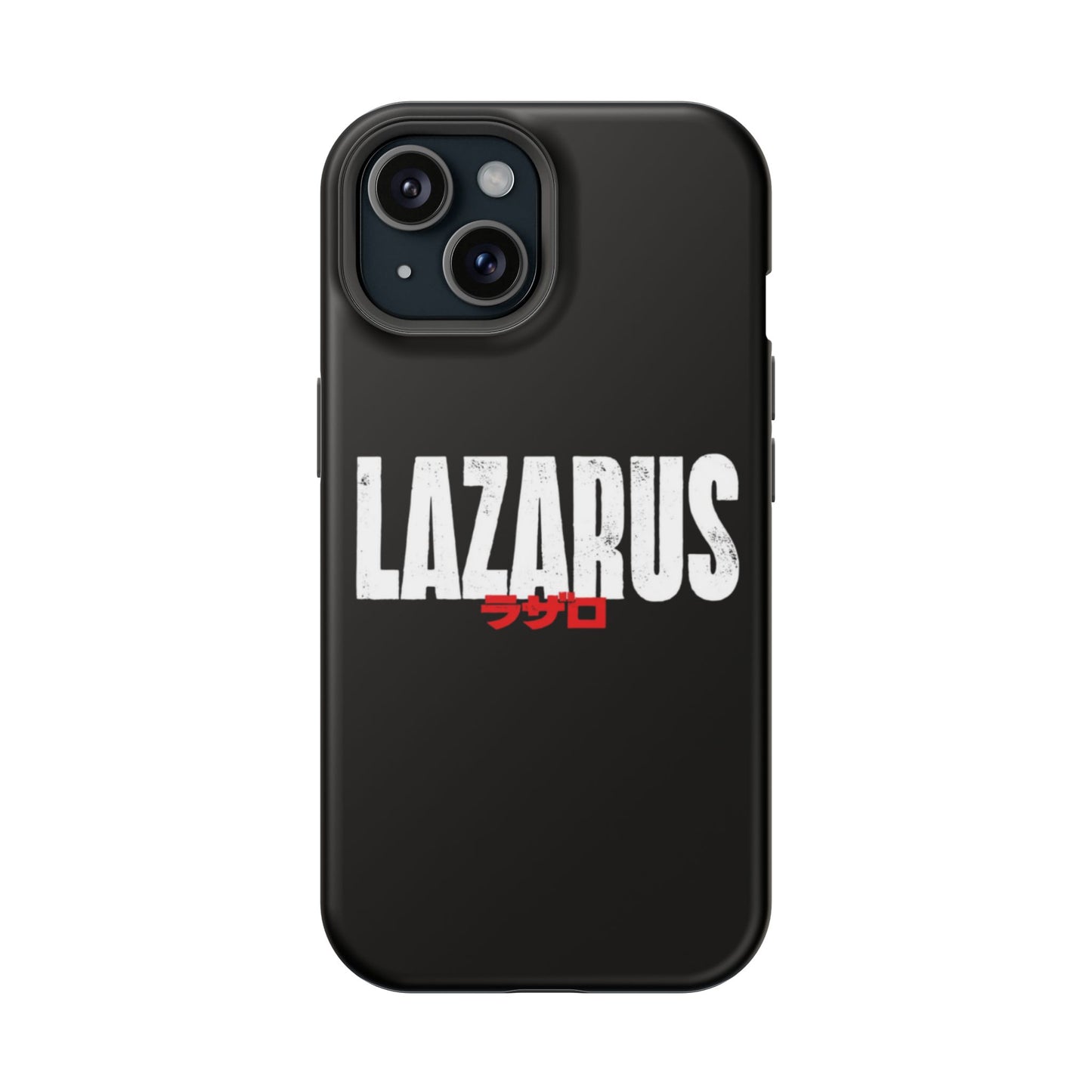 LAZARUS Anime Logo iPhone Case – Black (MagSafe Compatible)