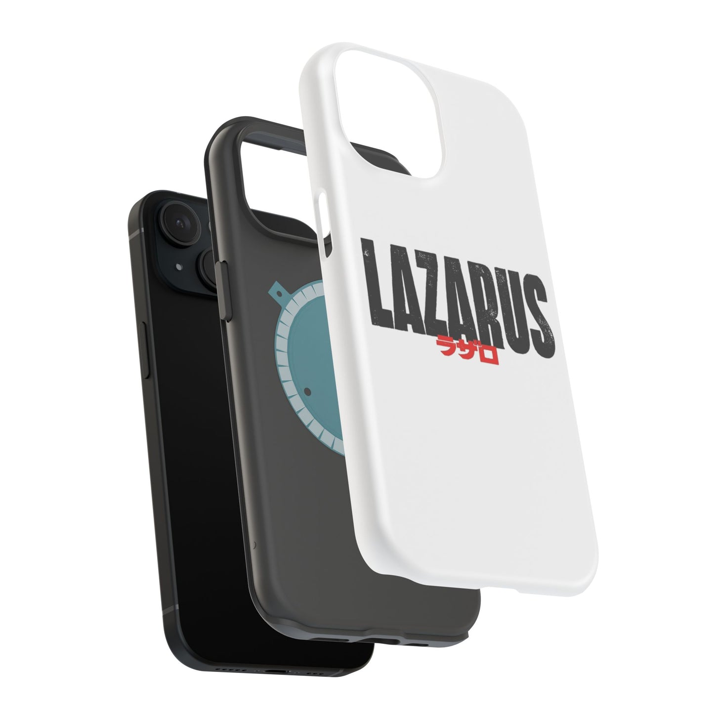 LAZARUS Anime Logo iPhone Case – White (MagSafe Compatible)