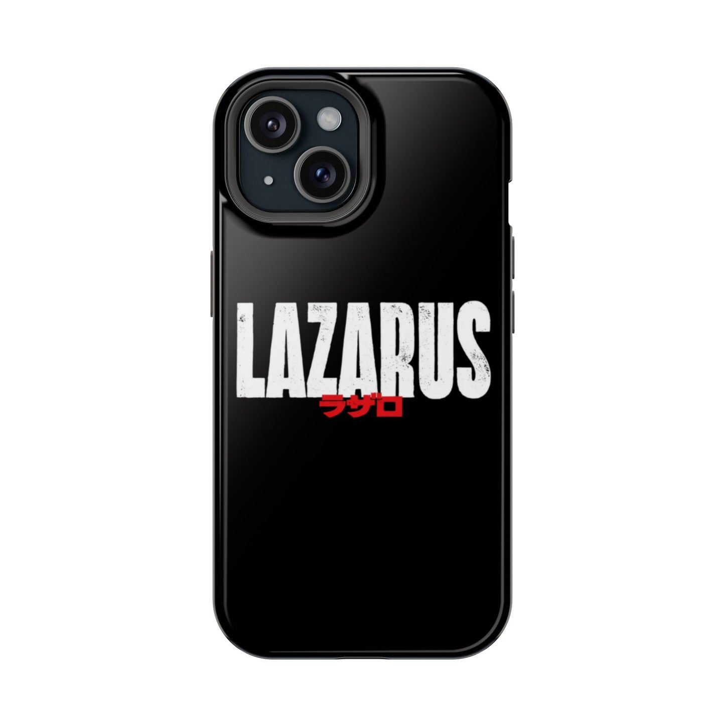 LAZARUS Anime Logo iPhone Case – Black (MagSafe Compatible)