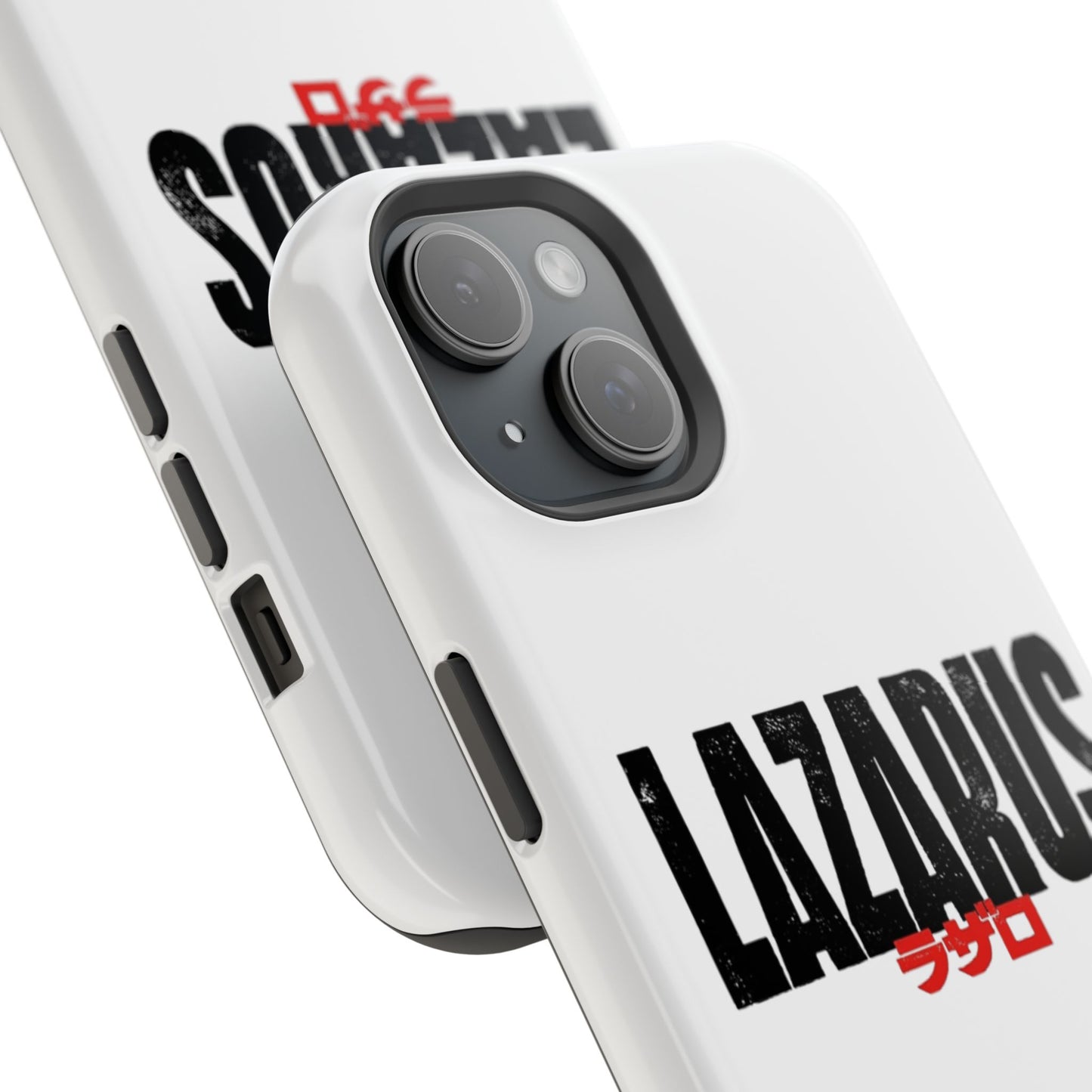 LAZARUS Anime Logo iPhone Case – White (MagSafe Compatible)