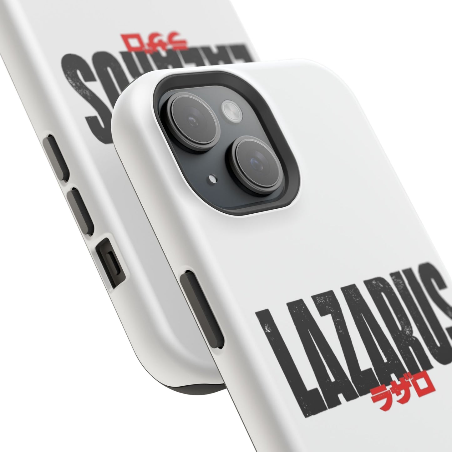 LAZARUS Anime Logo iPhone Case – White (MagSafe Compatible)