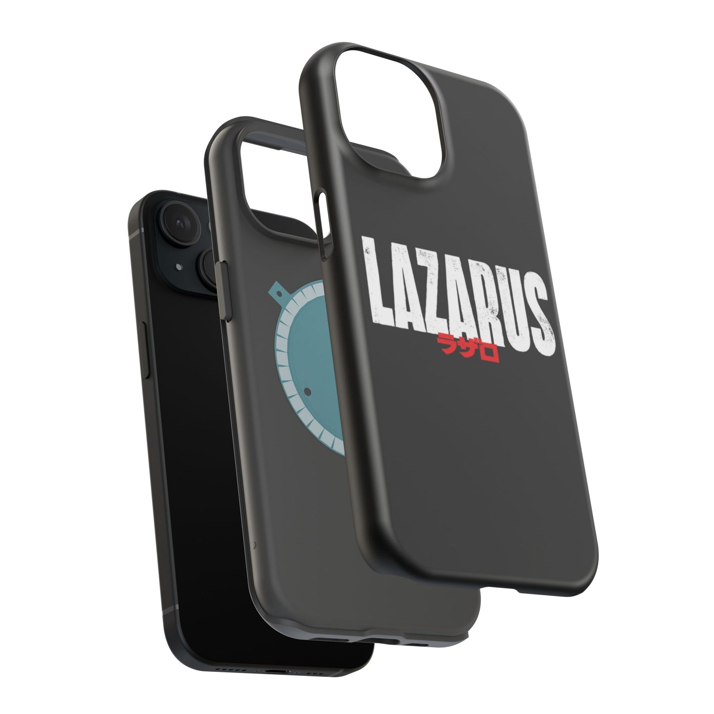 LAZARUS Anime Logo iPhone Case – Black (MagSafe Compatible)