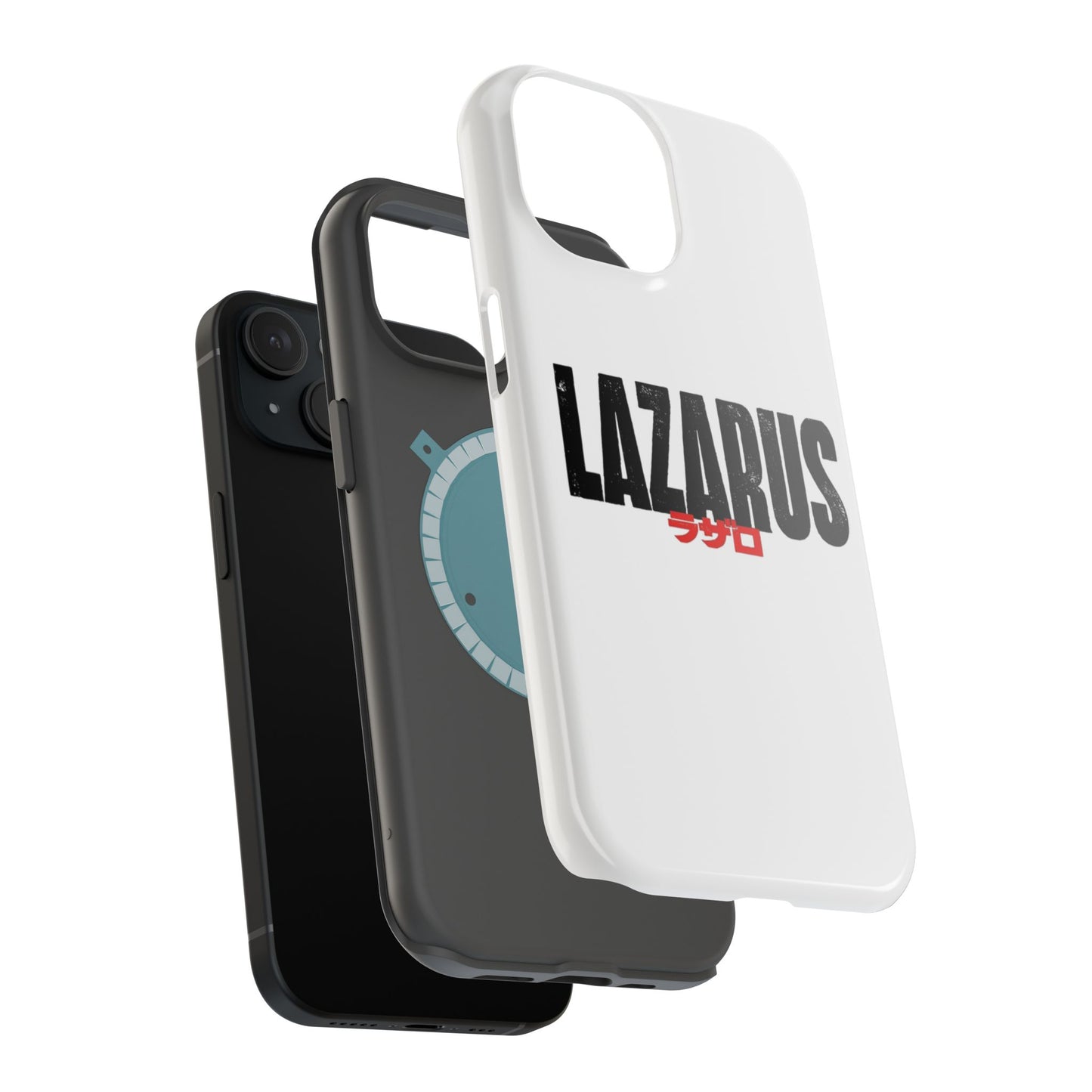 LAZARUS Anime Logo iPhone Case – White (MagSafe Compatible)