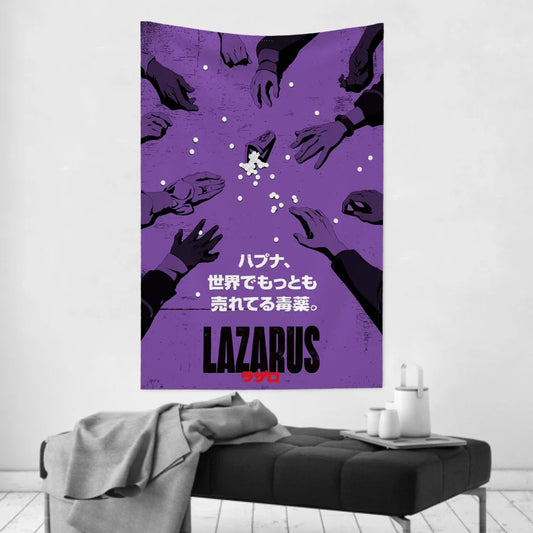 LAZARUS “Habuna Drop” Purple Anime Wall Tapestry
